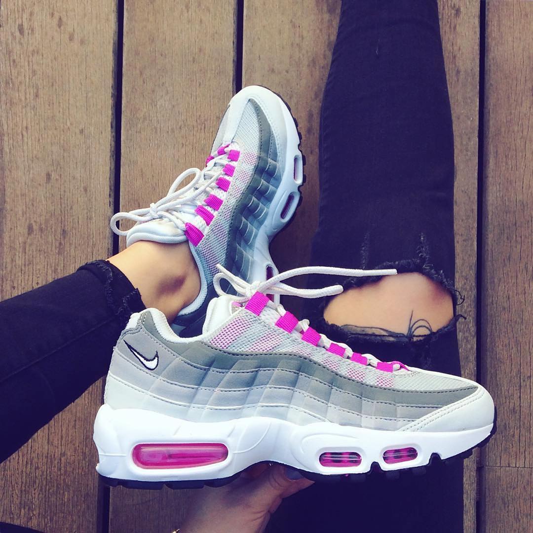air max 95 femme noir et rose